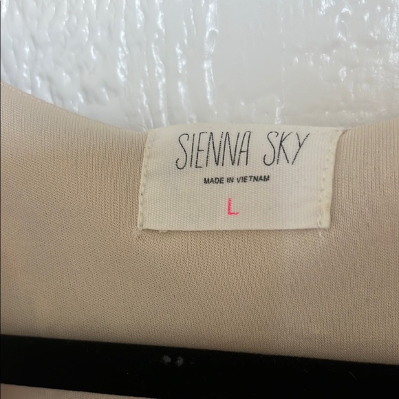 Sienna Sky Pink Cream Ruffled Wrap Midi Dress - Picture 2 of 7